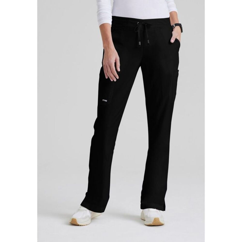 - Women's Mia 6-Pocket Mid-Rise Straight Leg Scrub Pant Tall X Small Black.
